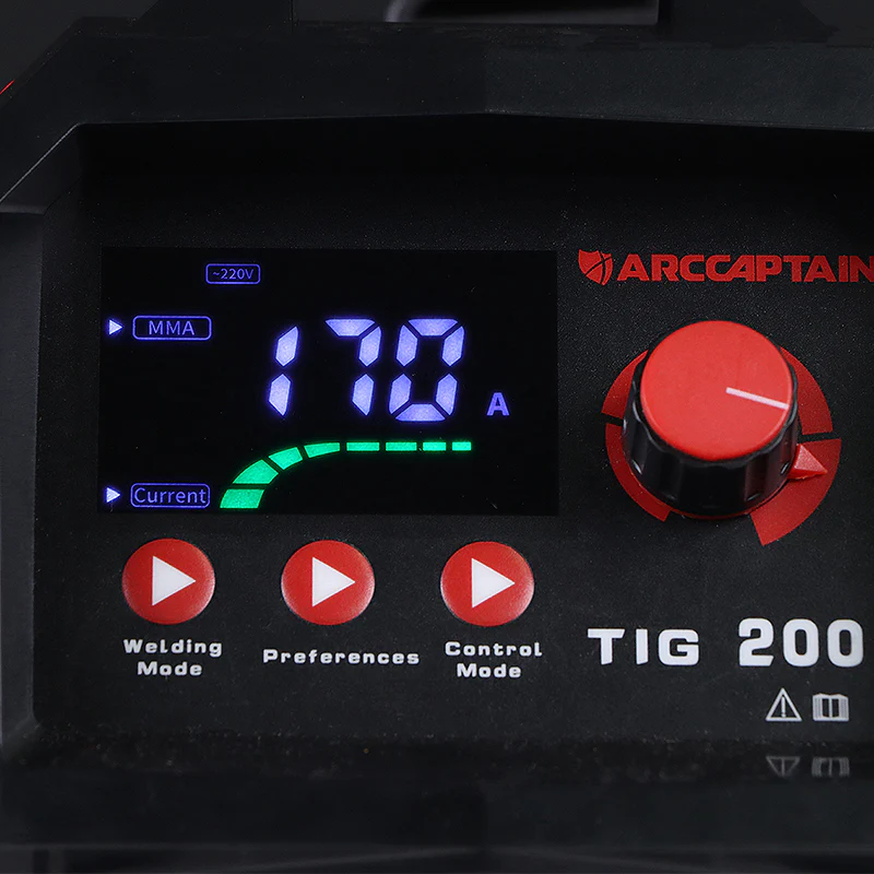 panel de control arccaptain tig200