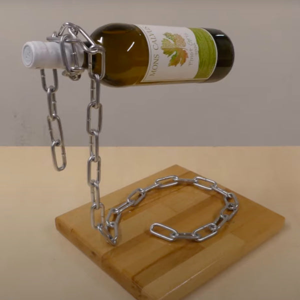 Proyecto de soldadura de soporte de botella de vino de cadena flotante de bricolaje para principiantes