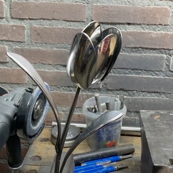 Proyecto de soldadura de flores de cuchara de bricolaje para principiantes