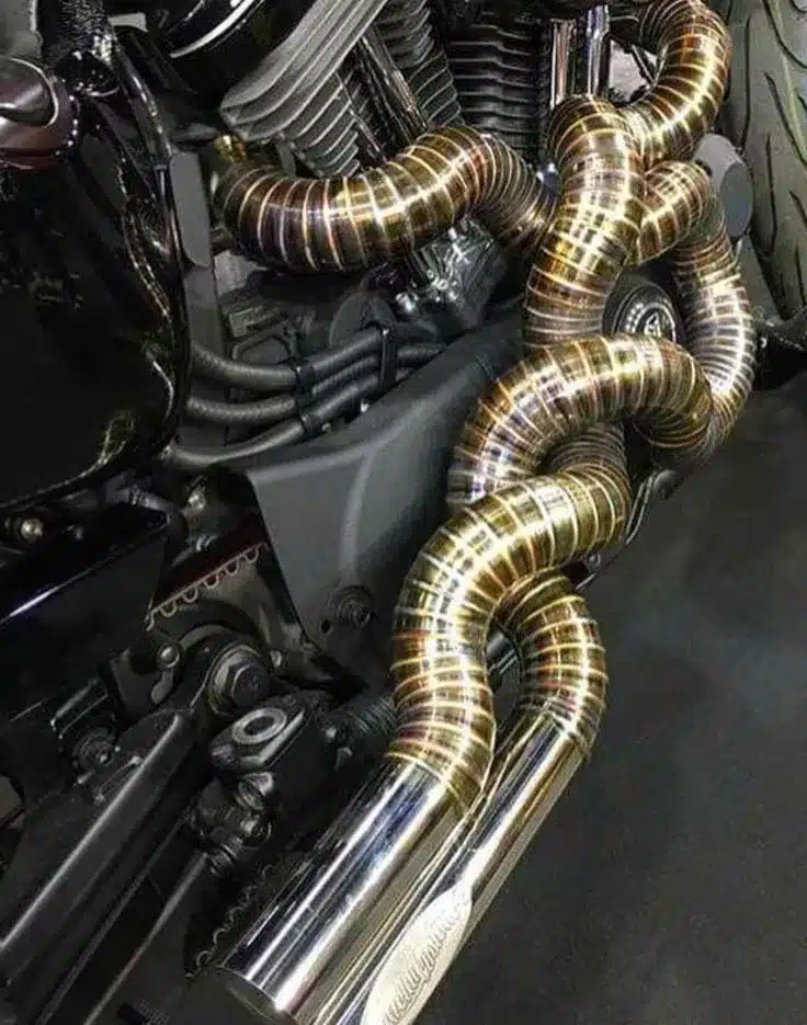 Escape de motocicleta personalizado soldado TIG